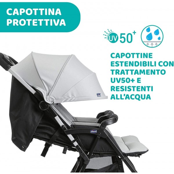 Passeggino Gemellare Chicco Ohlala Twin Silver Cat