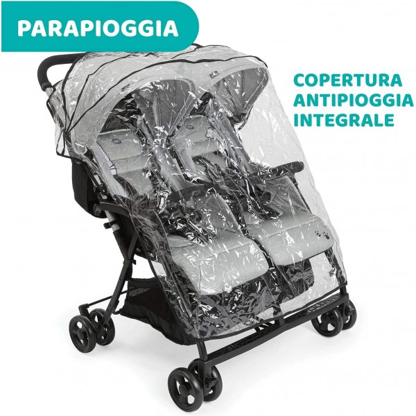 Passeggino Gemellare Chicco Ohlala Twin Silver Cat