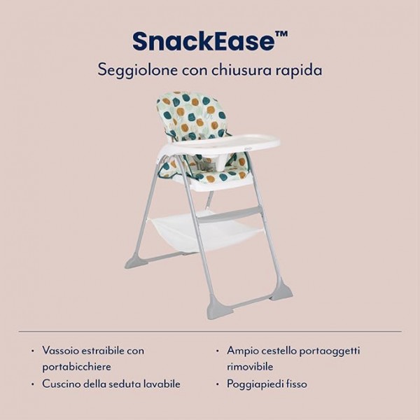Graco Seggiolone con chiusura rapida SnackEase Up & Away 