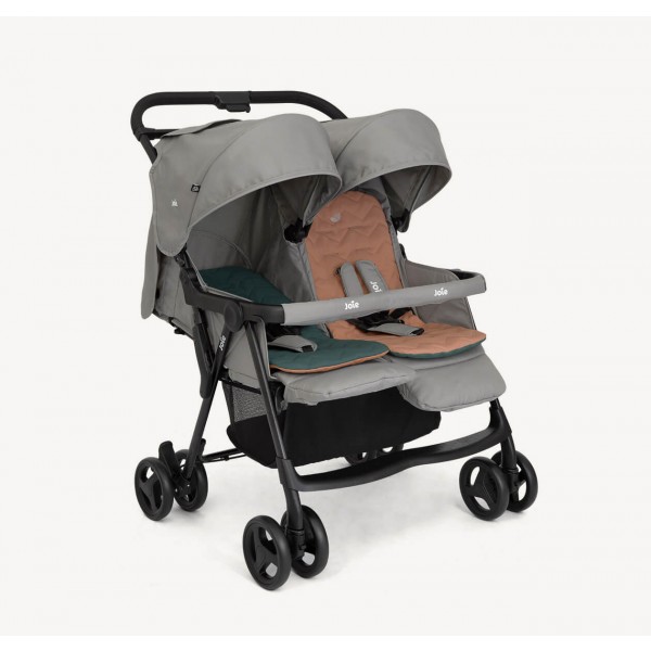 Passeggino Gemellare Joie Aire Twin Pebble con Parapioggia