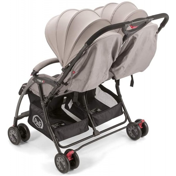 Passeggino Gemellare Pali Tre.9x2 Cool Grey