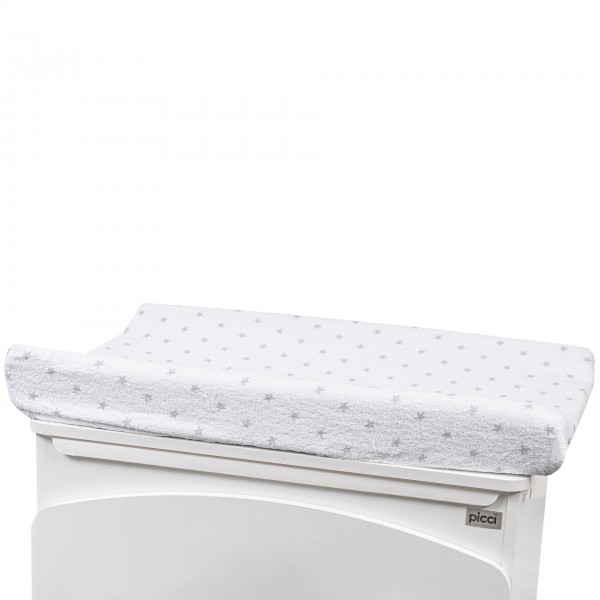 Coprifasciatoio in Spugna Picci Bianco Stelle Grigie