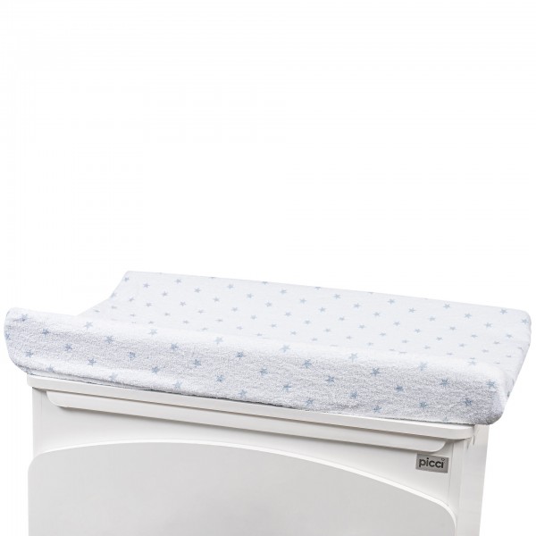 Coprifasciatoio in Spugna Picci Bianco Stelle Celeste