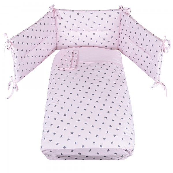 Completo Piumone Picci Stella Stampato Rosa 3pz