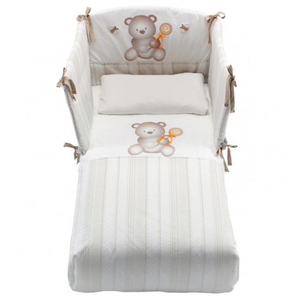 Kit Lettino Azzurra Design Web Bianco + Completo Piumone
