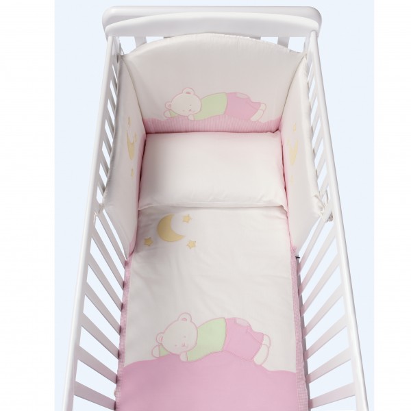 Mibb Completo Piumone Sfilabile Nuvoletta Rosa