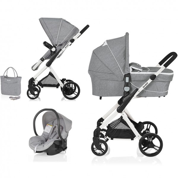 Trio Brevi Presto Reversibile Mobility Grigio Melange