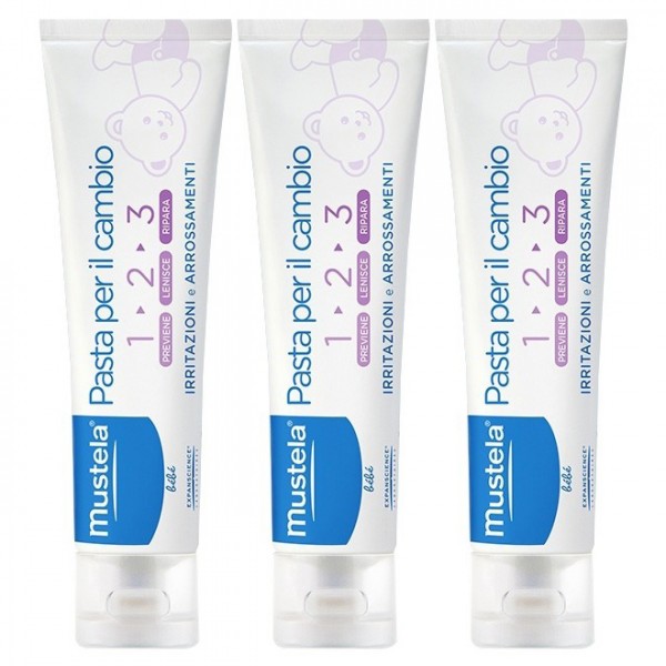 3 CONFEZIONI - Pasta Cambio 1-2-3 Mustela 150 ml