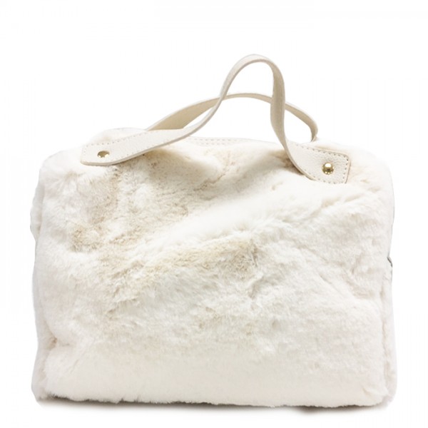 Mini Borsa Nanan Pelliccia Ecru
