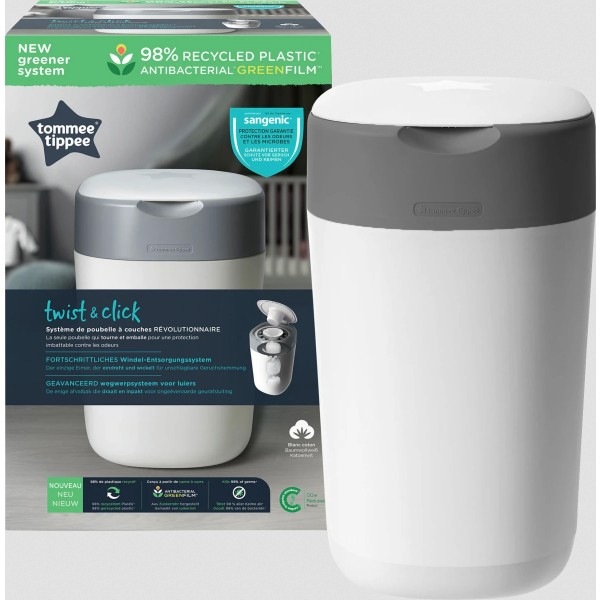 Contenitore per Pannolini Tommee Tippee Sangenic Twist & Click Bianco