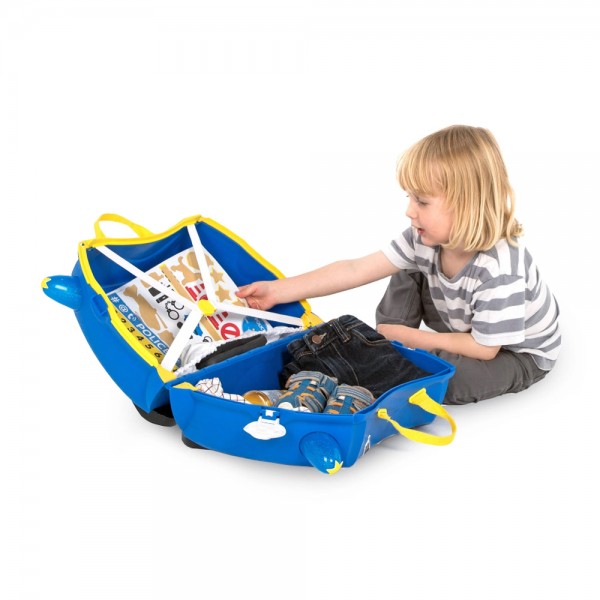 Valigia Cavalcabile Trunki L'Auto Della Polizia Percy