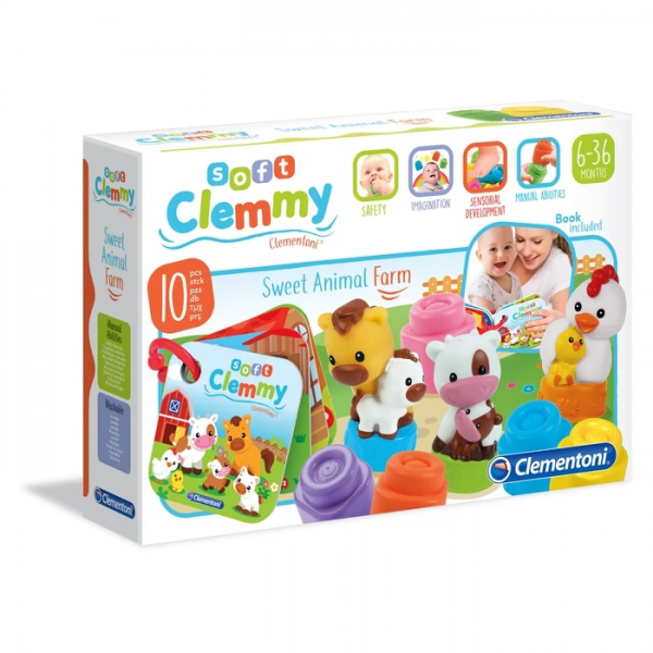 Mattoncini Morbidi Clementoni Soft Clemmy Sweet Animal Farm