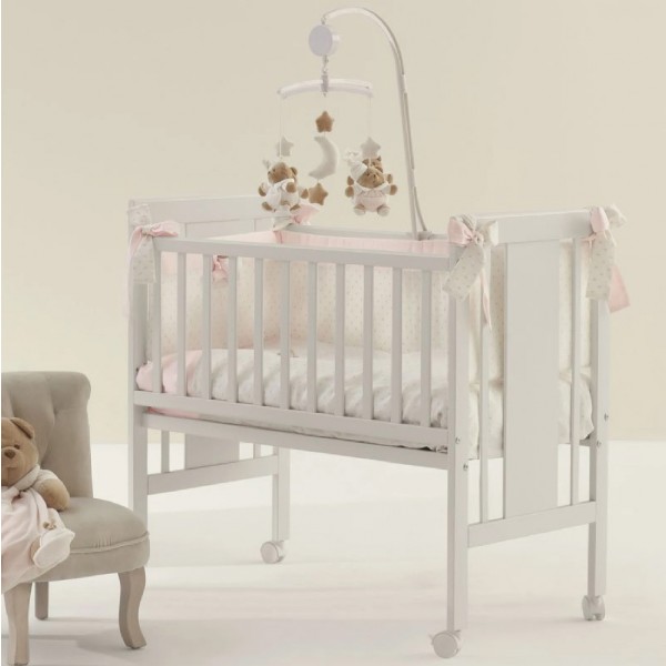 Lettino Nanan Mini-Me Puccio Rosa con Materasso + Completo Piumone