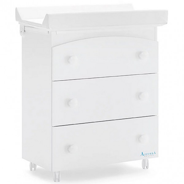 Cassettiera Fasciatoio Azzurra Design Web Bianco SENZA DECORO