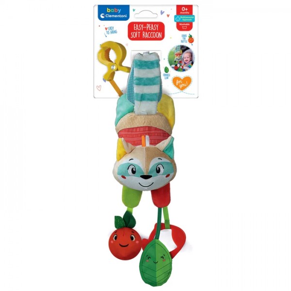 Gioco da Passeggino Clementoni Easy-Peasy Soft Raccoon