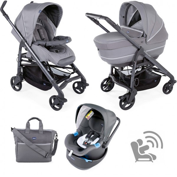 Trio Chicco Love Up Bebe Care Cool Grey