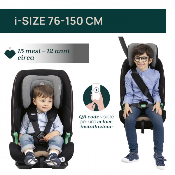 Seggiolino Auto Chicco Seat&Go i-Size Isofix Glam Grey (76-150 cm)