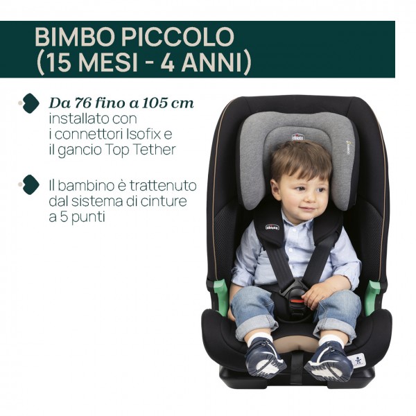 Seggiolino Auto Chicco Seat&Go i-Size Isofix Glam Grey (76-150 cm)