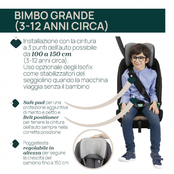 Seggiolino Auto Chicco Seat&Go i-Size Isofix Glam Grey (76-150 cm)