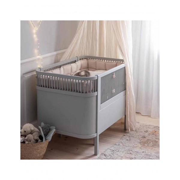 The Sebra Bed Baby & Jr. &ndash; culla trasformabile in letto junior Stone Grey