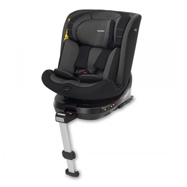Seggiolino Auto Foppapedretti Girevole a 360 Iturn i-Size da 40-150 cm Black + Dispositivo Antiabbandono OMAGGIO