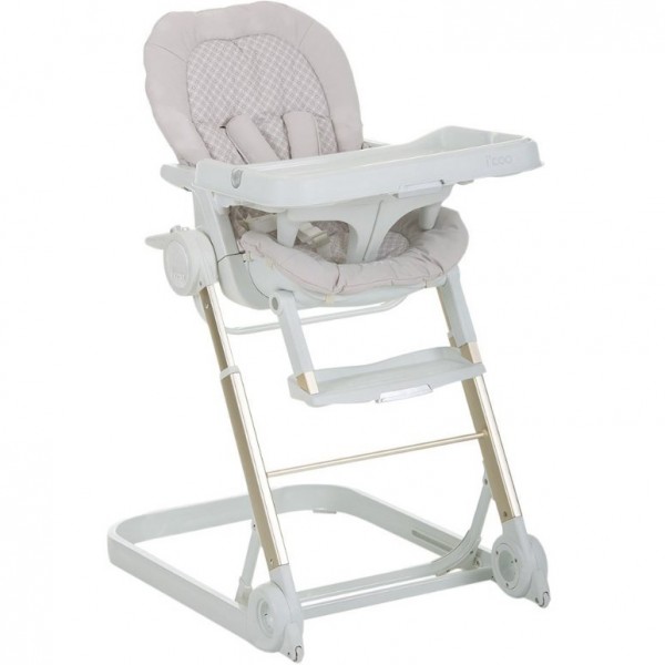 I'Coo Grow With Me 1 2 3 Diamond Beige - (Culla, Sdraietta, Seggiolone, e Telaio)