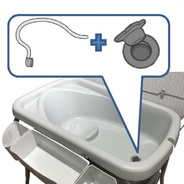 Kit Scarico Chicco per Vaschetta Bagnetto Fasciatoio Cuddle & Bubble Dots