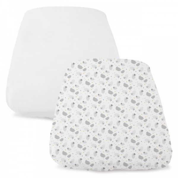 Set Lenzuola con Angoli Chicco Next 2 Me Forever Grey Sheep 2pz