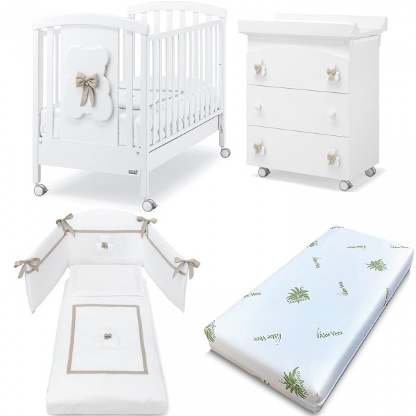 Set Erbesi Dudù Bianco Tortora