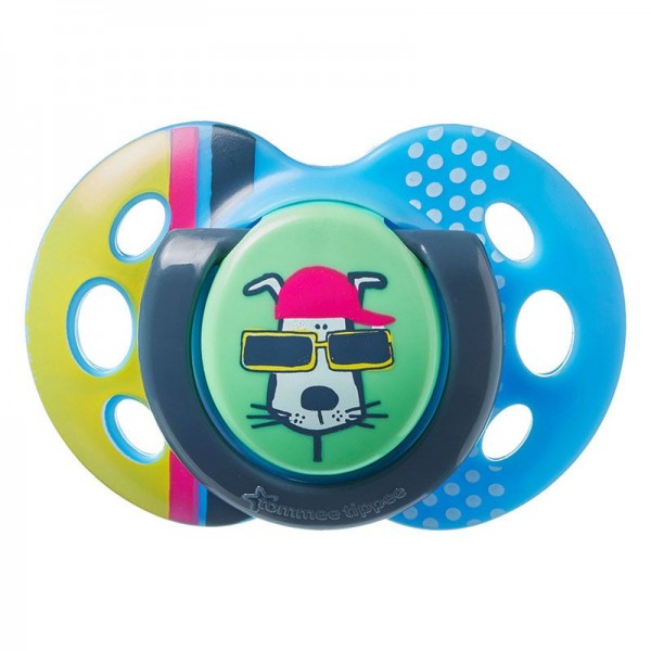 Tommee Tippee 2 Succhietti Fun Style Silicone Ortodontico 18-36m Boy
