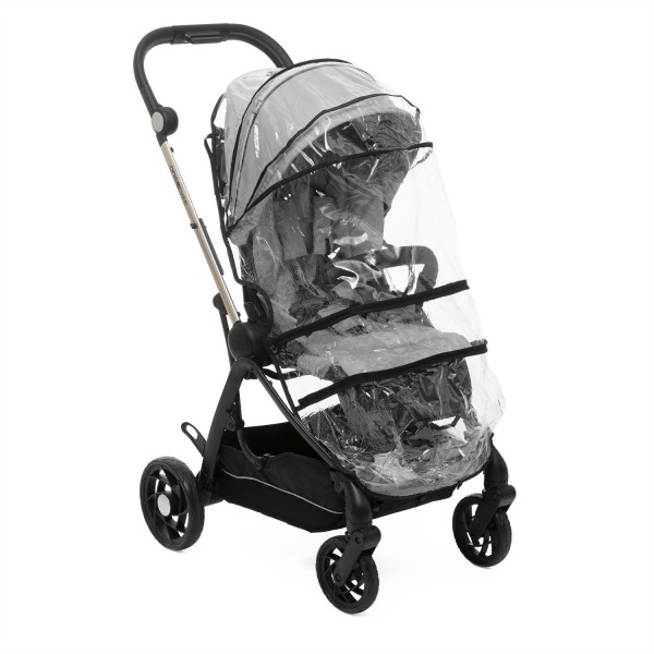 Trio Chicco One4Ever Light Silverleaf con Seggiolino Auto Kory Black