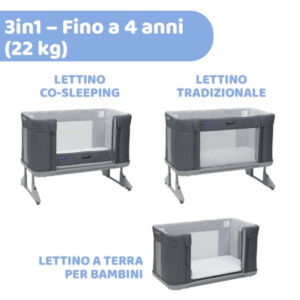 Lettino Co-Sleeping Chicco Next2Me Forever Slate Grey