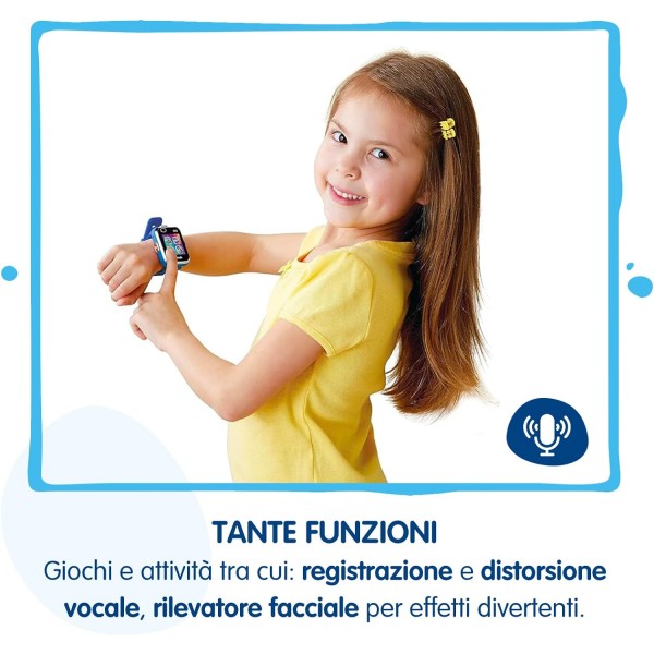VTech Kidizoom Smartwatch DX2 Blu, Orologio Interattivo per Bambini con Doppia Fotocamera