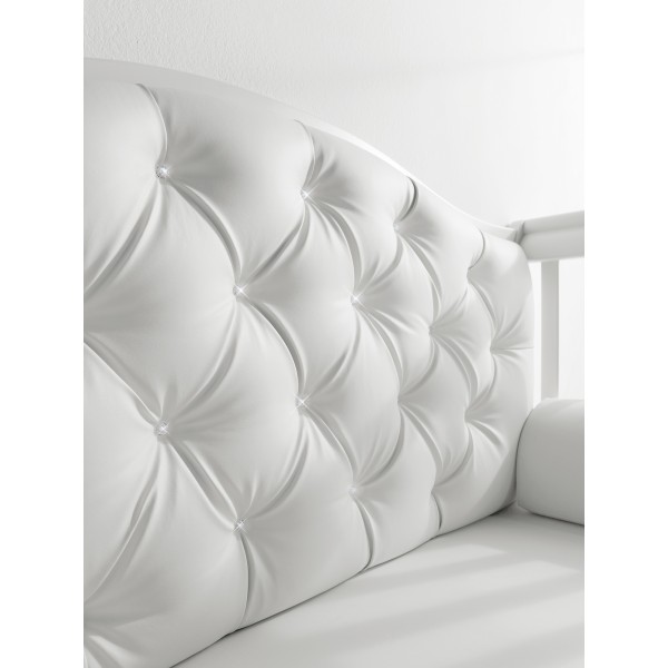 Lettino Soft Luce Bianco con Swarovski