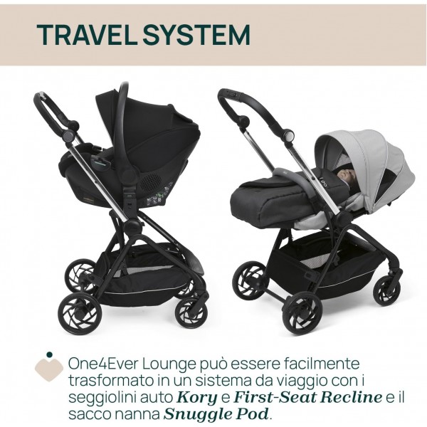 Passeggino Chicco One4Ever Lounge Sparkle Grey