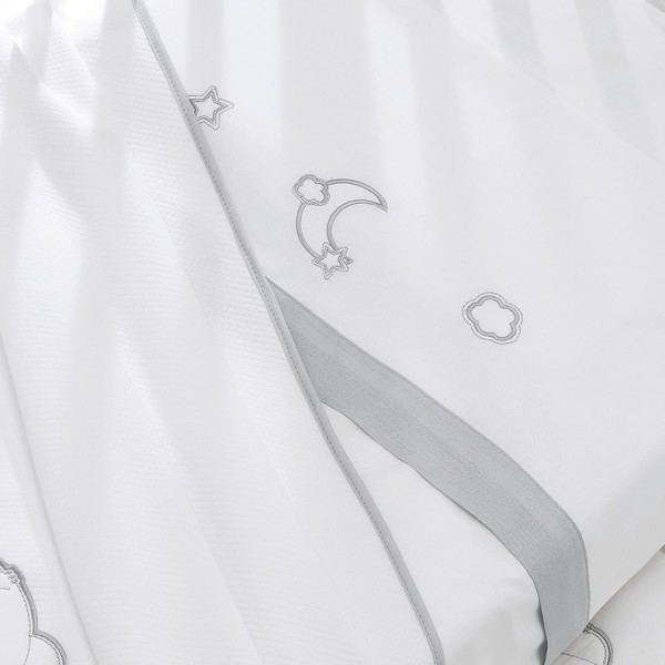 Completo Lenzuolo Erbesi Stella 3pz Grigio