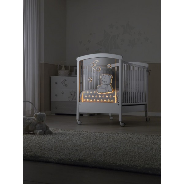 Lettino Erbesi Stella Magic con Pannello LED WIFI Bianco Grigio