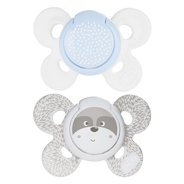 Succhietto Chicco Physio Comfort Silicone 2pz Bianco Beige 0-6m