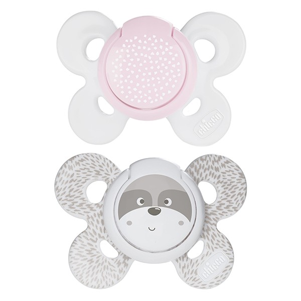 Succhietto Chicco Physio Comfort Silicone 2pz Bianco Beige 0-6m 