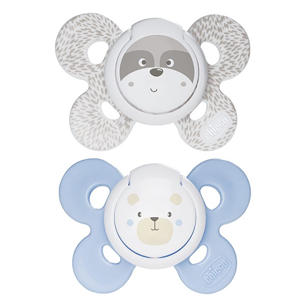 Succhietto Chicco Physio Comfort Silicone 2pz Beige Celeste 0-6m