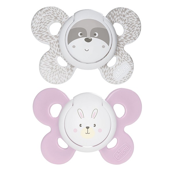 Succhietto Chicco Physio Comfort Silicone 2pz Beige Rosa 0-6m