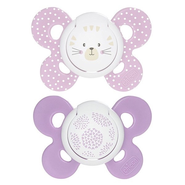 Succhietto Chicco Physio Comfort Silicone 2pz Rosa Lilla 6-16m