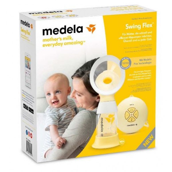 Tiralatte Elettrico Medela Swing Flex + Crema alla Lanolina Medela Purelan New Capezzoli e Pelle Secca