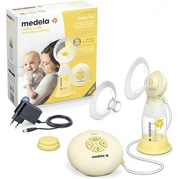 Tiralatte Elettrico Medela Swing Flex + Crema alla Lanolina Medela Purelan New Capezzoli e Pelle Secca
