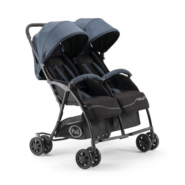 Passeggino Gemellare Pali Tre.9x2 Milano Good Blue Denim 