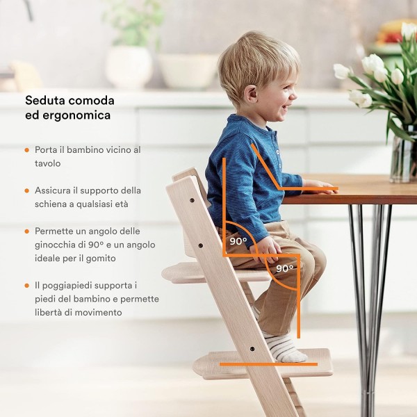Seggiolone Sedia Stokke Tripp Trapp Bianco