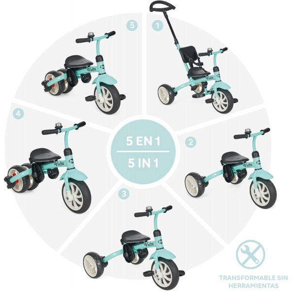 Triciclo Evolutivo Innovaciones MS Volta 5 in 1 Turchese
