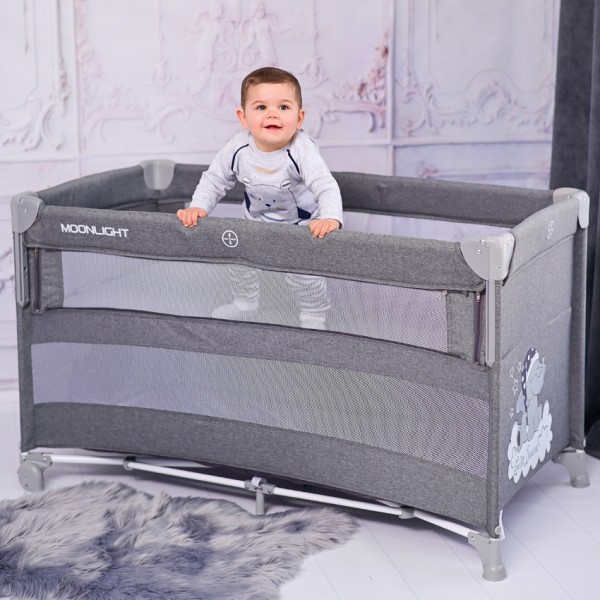 Lettino da Viaggio Co-Sleeping Lorelli UP and DOWN Cool Grey