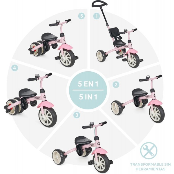 Triciclo Evolutivo Innovaciones MS Volta 5 in 1 Rosa