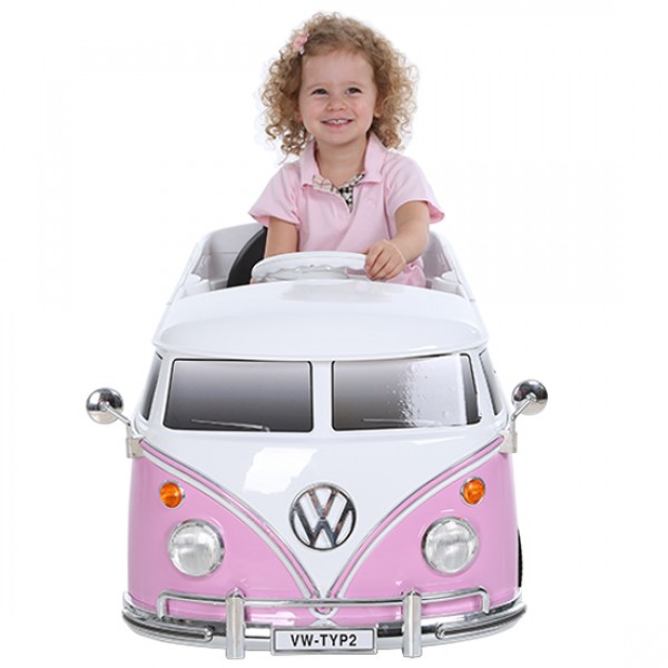Auto Elettrica Rollplay Volkswagen Bus T2 12v Radiocomandato Rosa